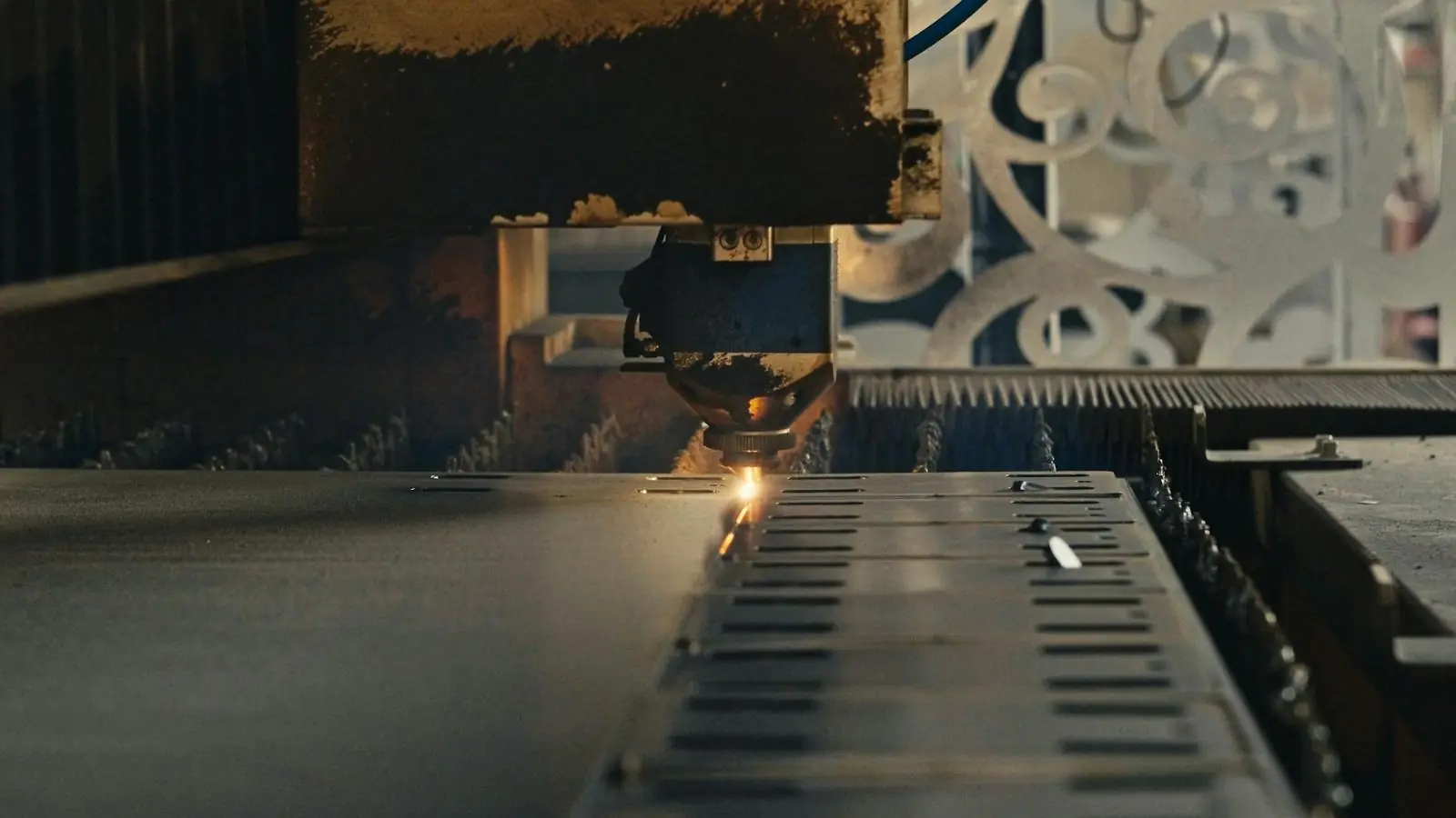 CNC cutting of decorative steel panels